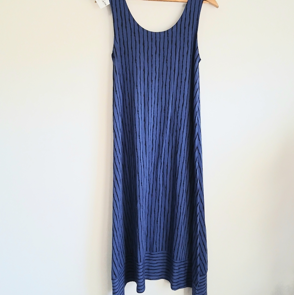 NWT- M x MATTHILDUR -Icelandic-Handmade -Blue and Black -Sleeveless-dress-Size M - Picture 13 of 13